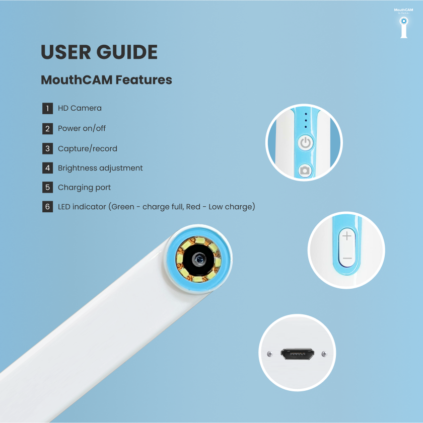 Wireless Personal Dental Intraoral Camera