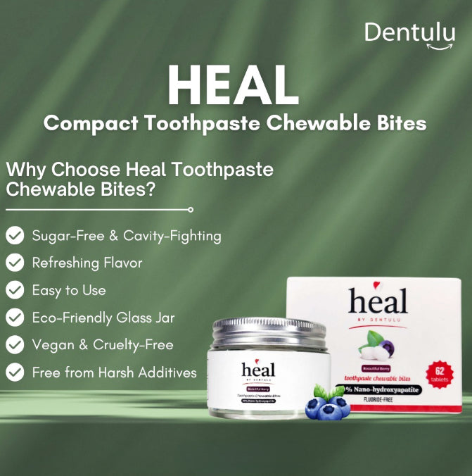 HEAL- Compact Toothpaste Chewable Bites- (Bulk order of 12)
