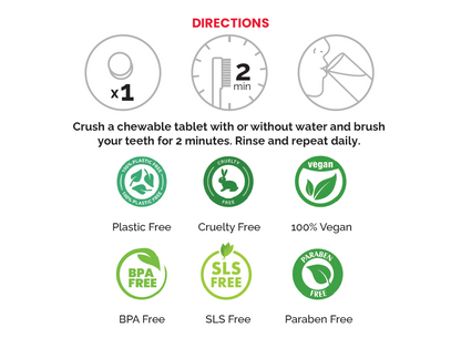 HEAL- Compact Toothpaste Chewable Bites- (Bulk order of 12)